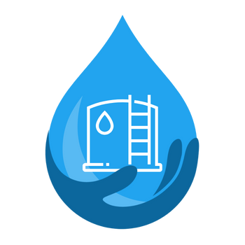 HydroGuard water storage tank installation with booster pump for home and commercial use